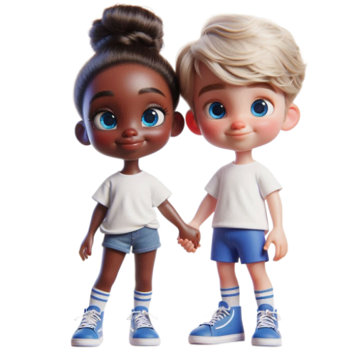 Crianças felizes aprendendo